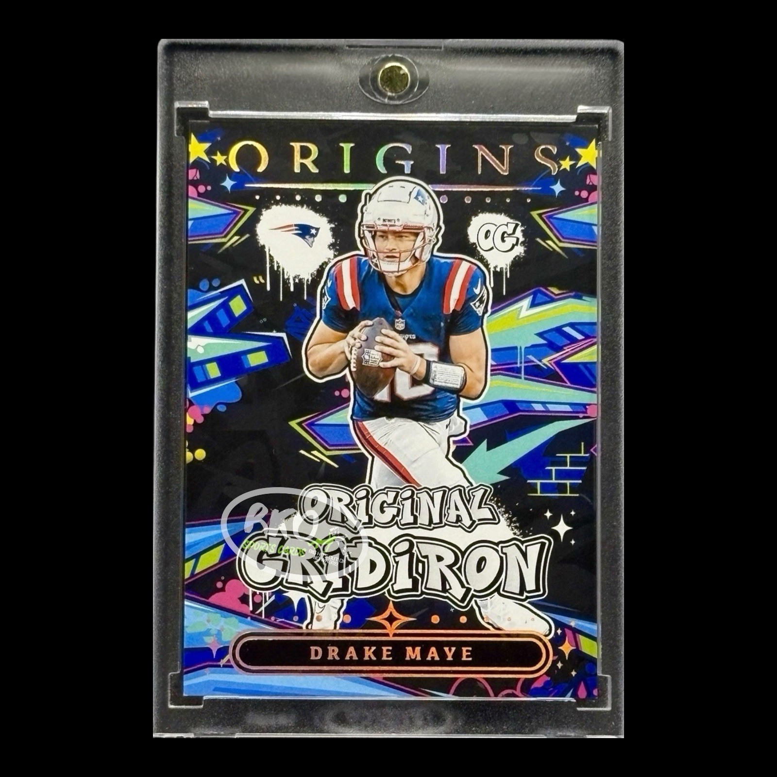 Drake Maye RARE GOLD FOIL GRAFFITI INVESTMENT CARD PATRIOTS MINT