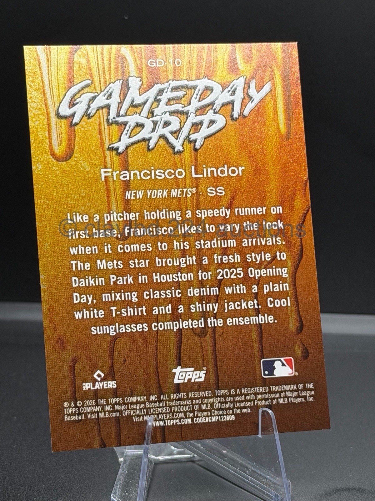 2026 TOPPS CELEBRATION MLB – Francisco Lindor – Gameday Drip #GD-10 NY Mets