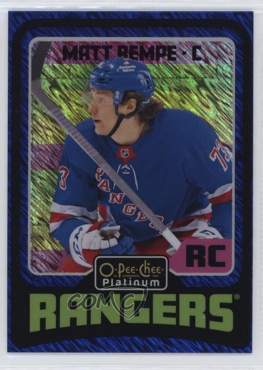 2024 O-Pee-Chee Platinum Retro Rookies Blue Luster /100 Matt Rempe Rookie RC 6o2