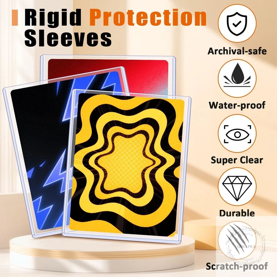 Jumbo Card Hard Sleeves, Top Loader for 5.4×7.4″ Jumbo Card -12 Pack