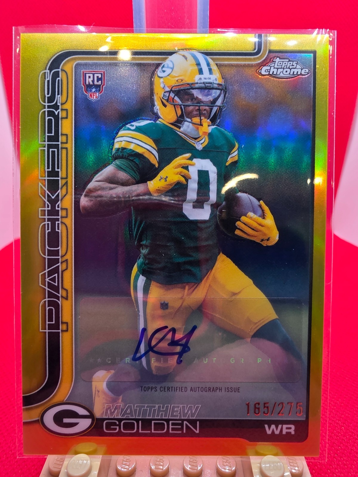 2025 Topps Chrome Rookie Yellow /275 Matthew Golden Packers Color Match RA-MGO