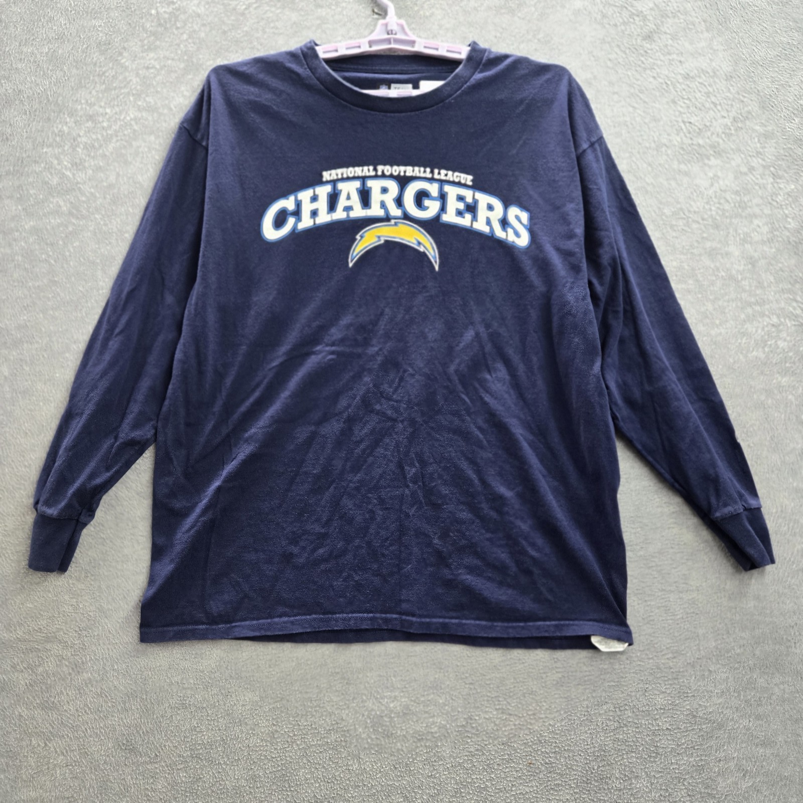 Los Angeles Chargers Men Shirt XL Blue NFL Team Apparel Graphic Chargers Logo