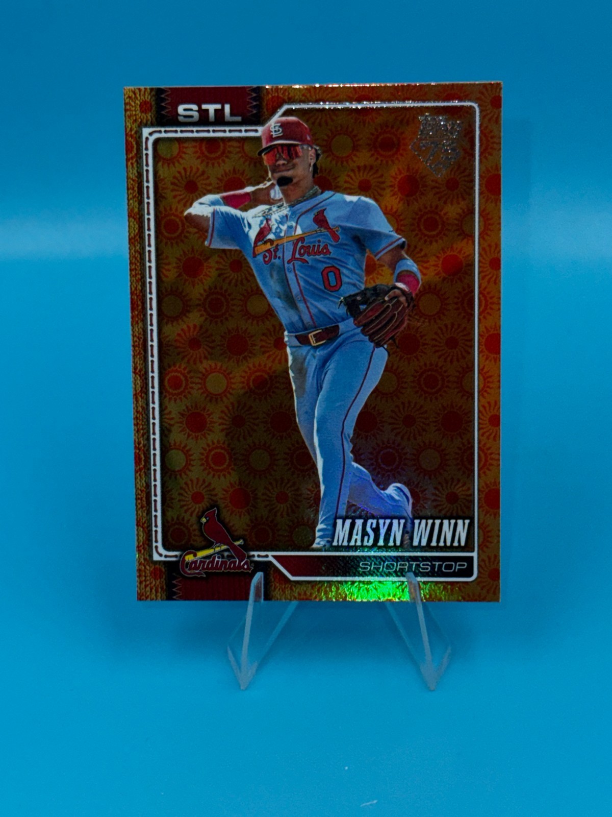 2026 Topps Series 2 Masyn Winn Orange “SUN” Holo Foil Parallel #526 St. Louis C