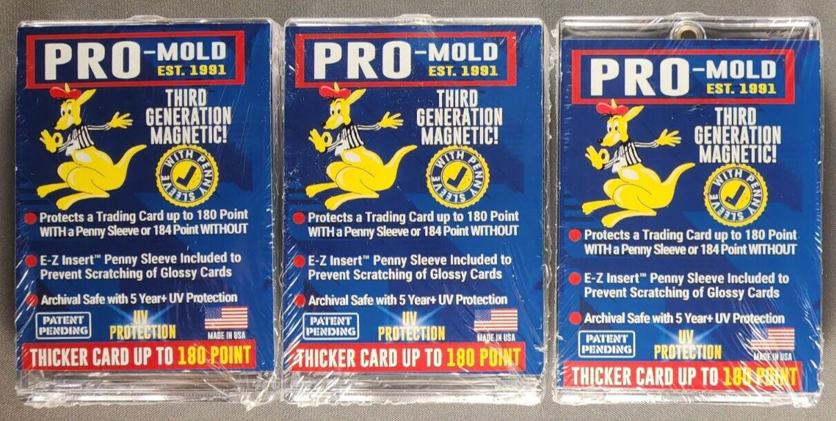 3x Pro Mold MH180SAB 3rd Gen w/ Sleeve 180pt Magnetic Card Holder One Touch