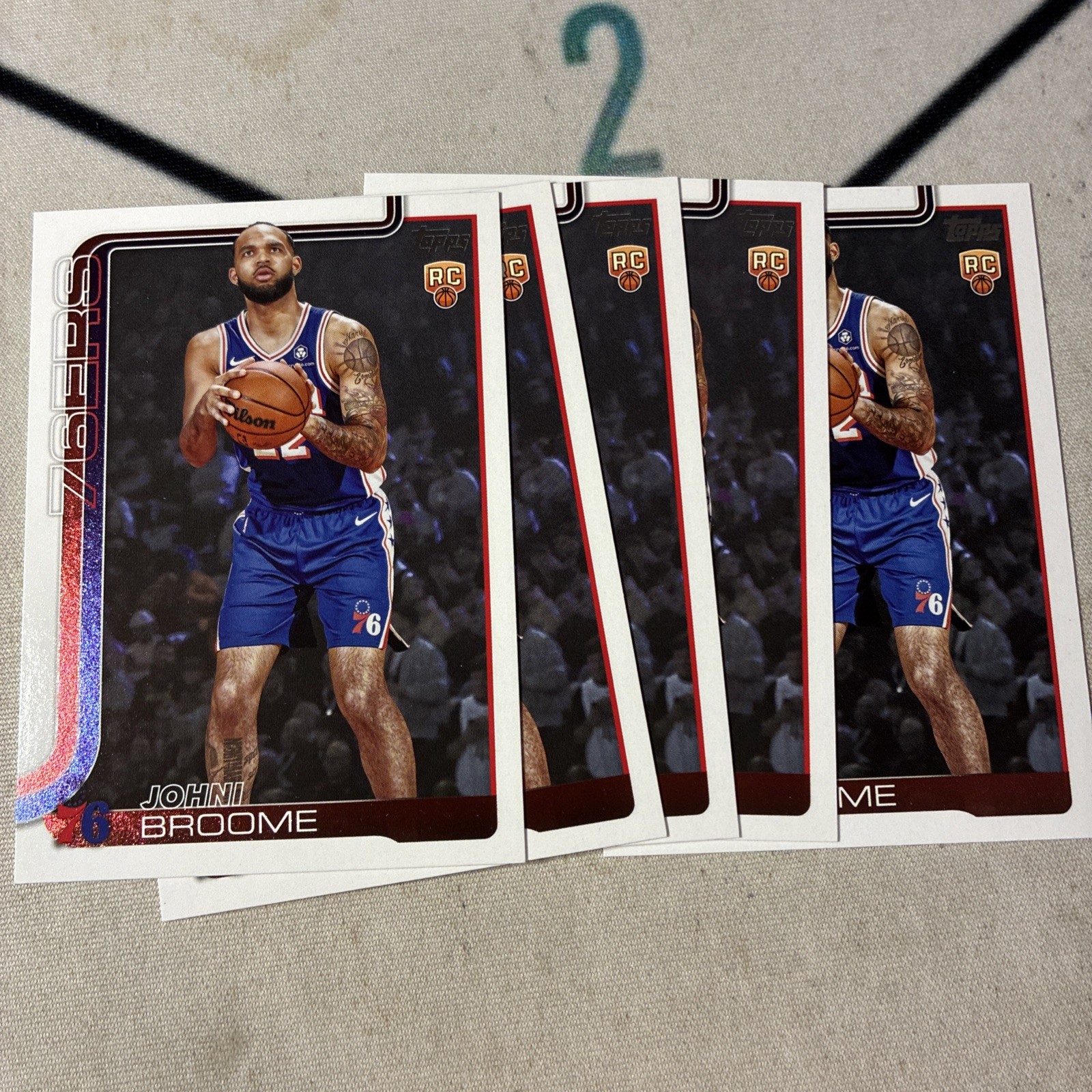 2025-26 Topps – Johni Broome Rookie Card RC – Lot Of 5 – Base Set