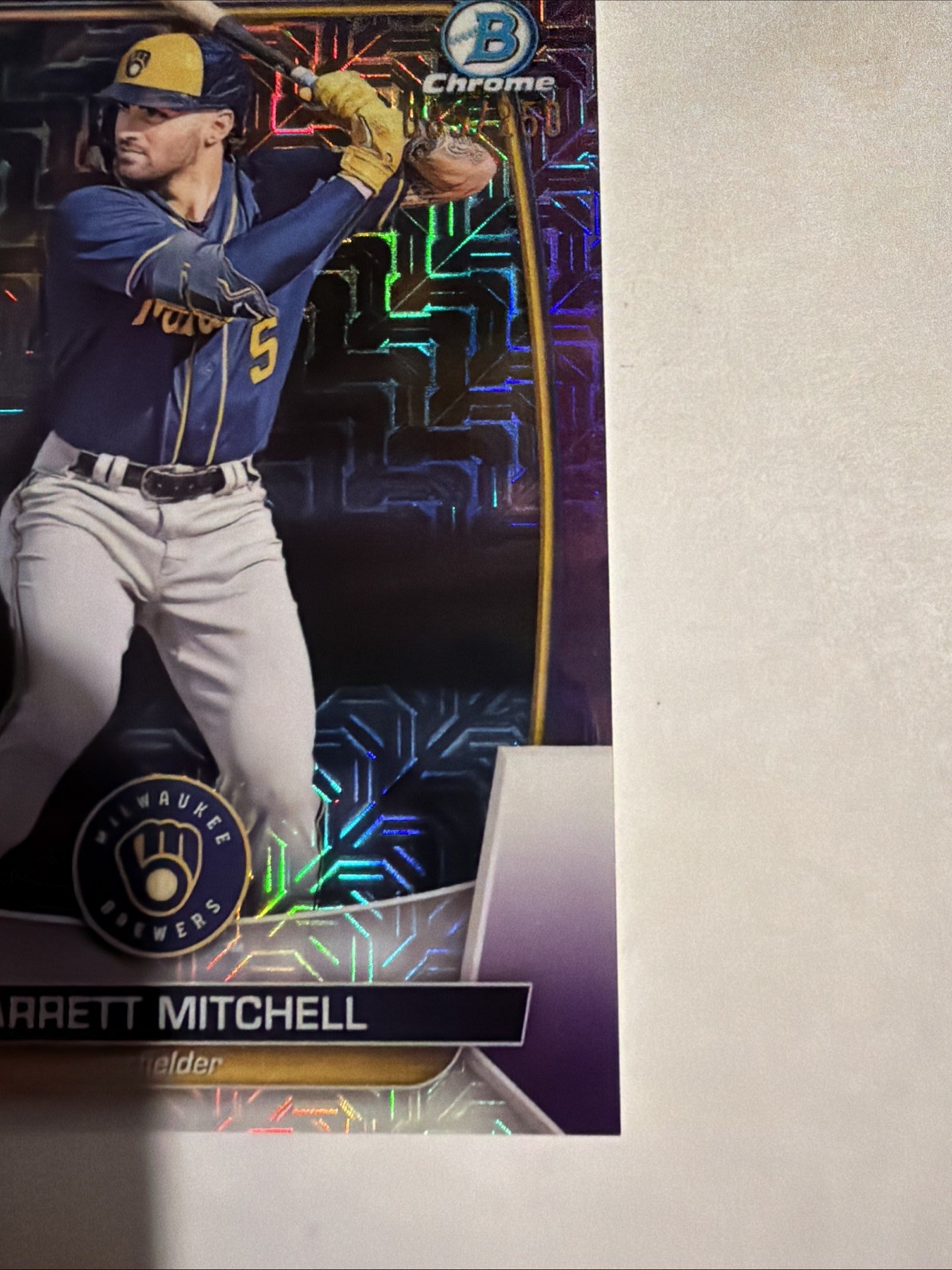 2023 Bowman Chrome Mega Garret Mitchell Mojo Refractor Purple /250! 🔥🔥🔥