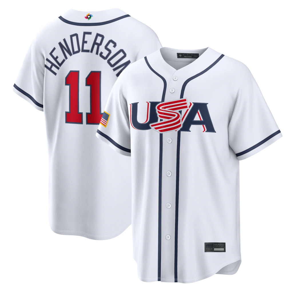 Men’s USA Baseball White 2026 World Baseball Classic Stitched Jersey All Player