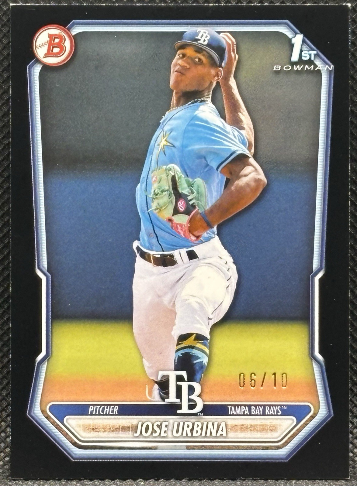 Jose Urbina 2026 Bowman Chrome Prospects 1st Black/10 TB Rays
