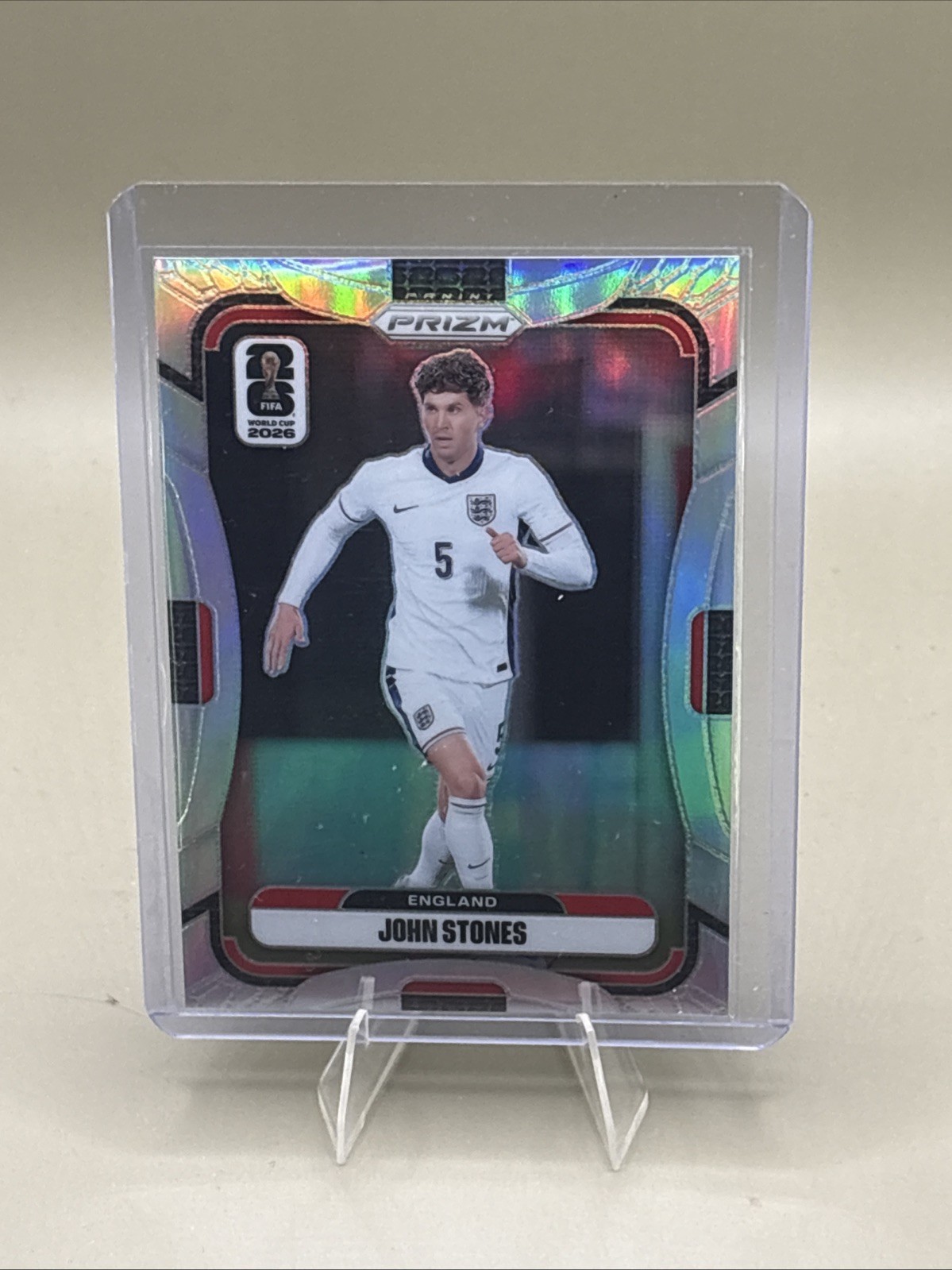 2026 Panini Prizm FIFA World Cup John Stones – Silver Prizm – England #106