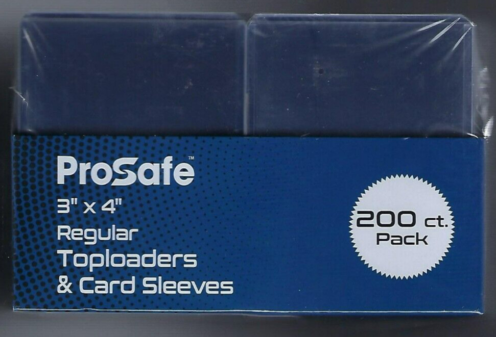 200 ProSafe 3X4 Regular Toploaders 35pt Point Combo Package WITH Card Sleeves