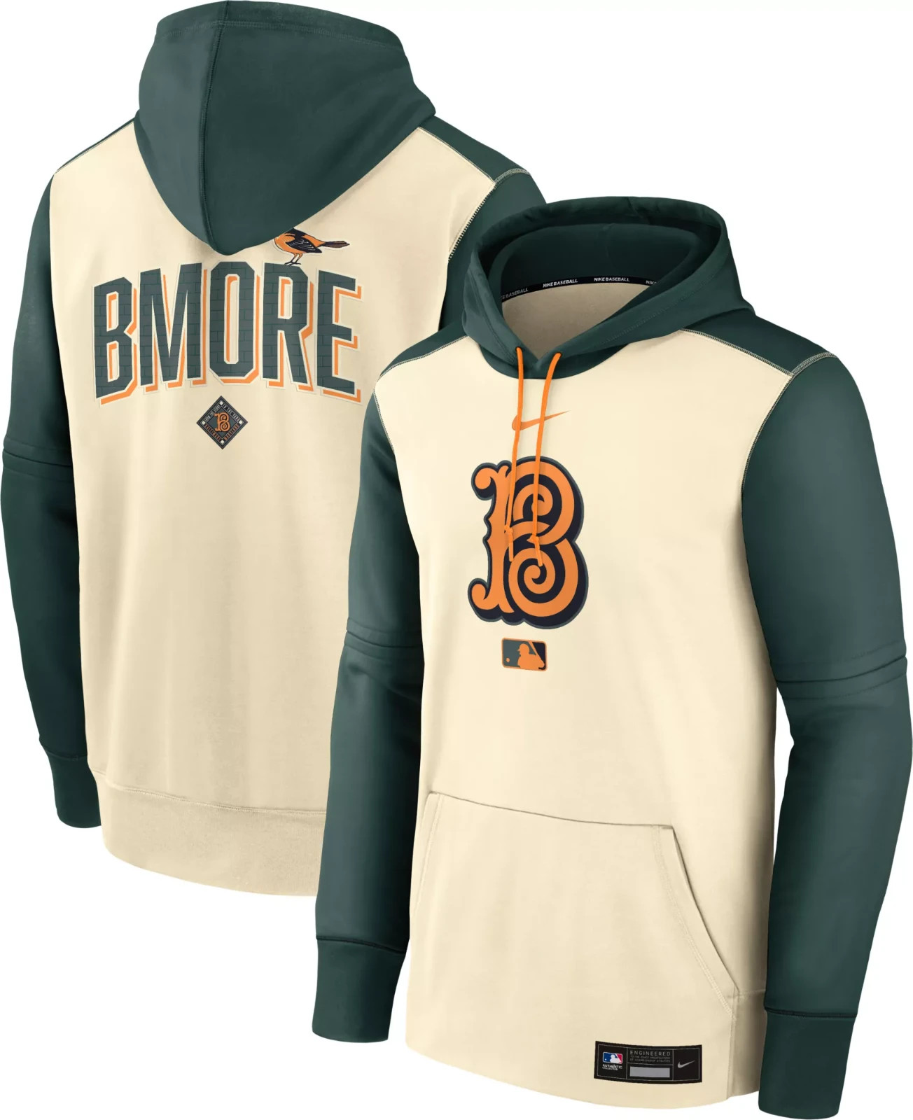 Baltimore Orioles Nike Authentic Collection City Connect Therma FIT Hoodie BMORE