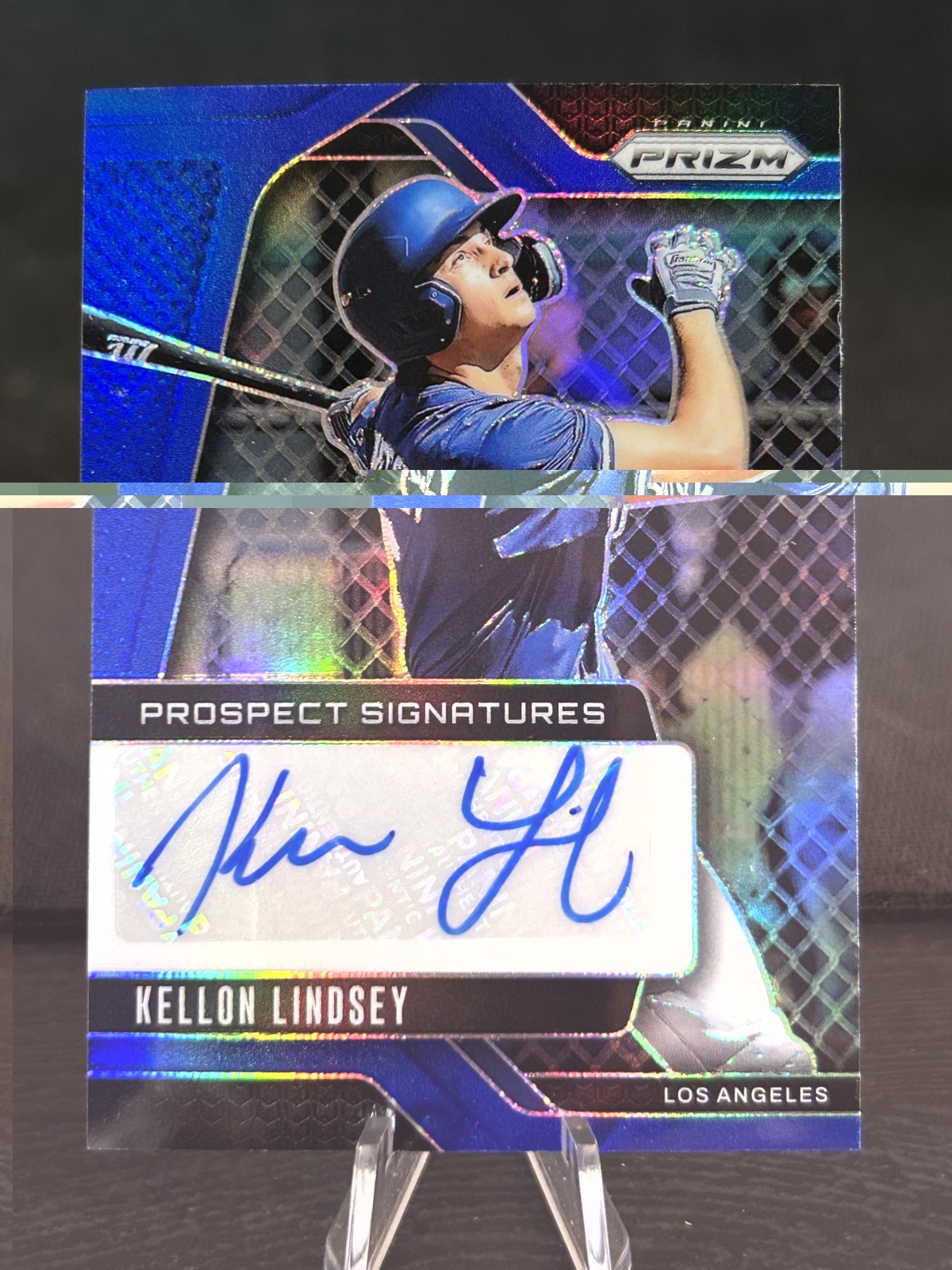 2025 Panini Prizm Kellon Lindsey #PS-KL Blue Prizm 45/49 AUTO Rookie H929