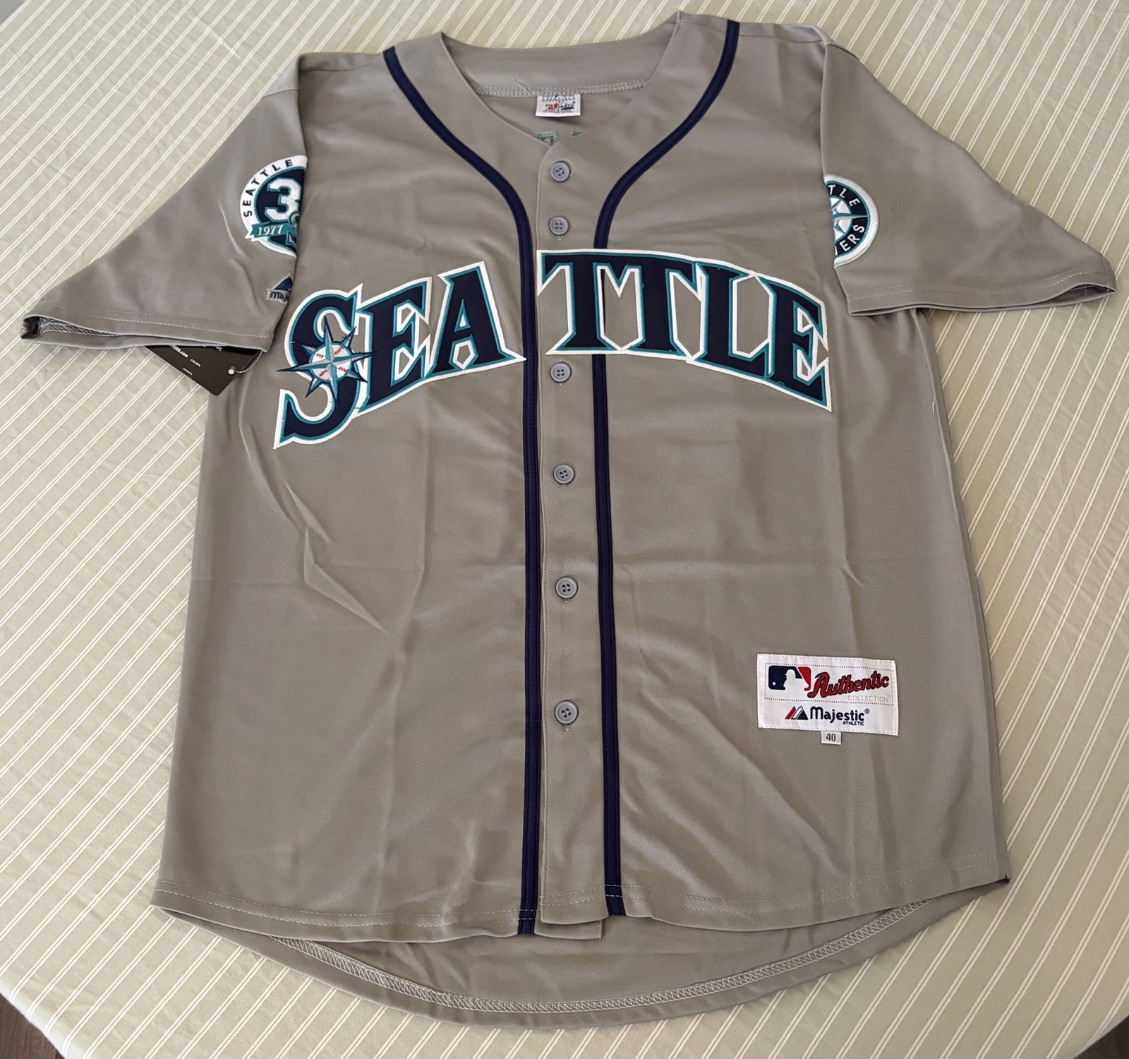 Ichiro Seattle Mariners 2012 Jersey With 35th Anniversary Patch! Men’s