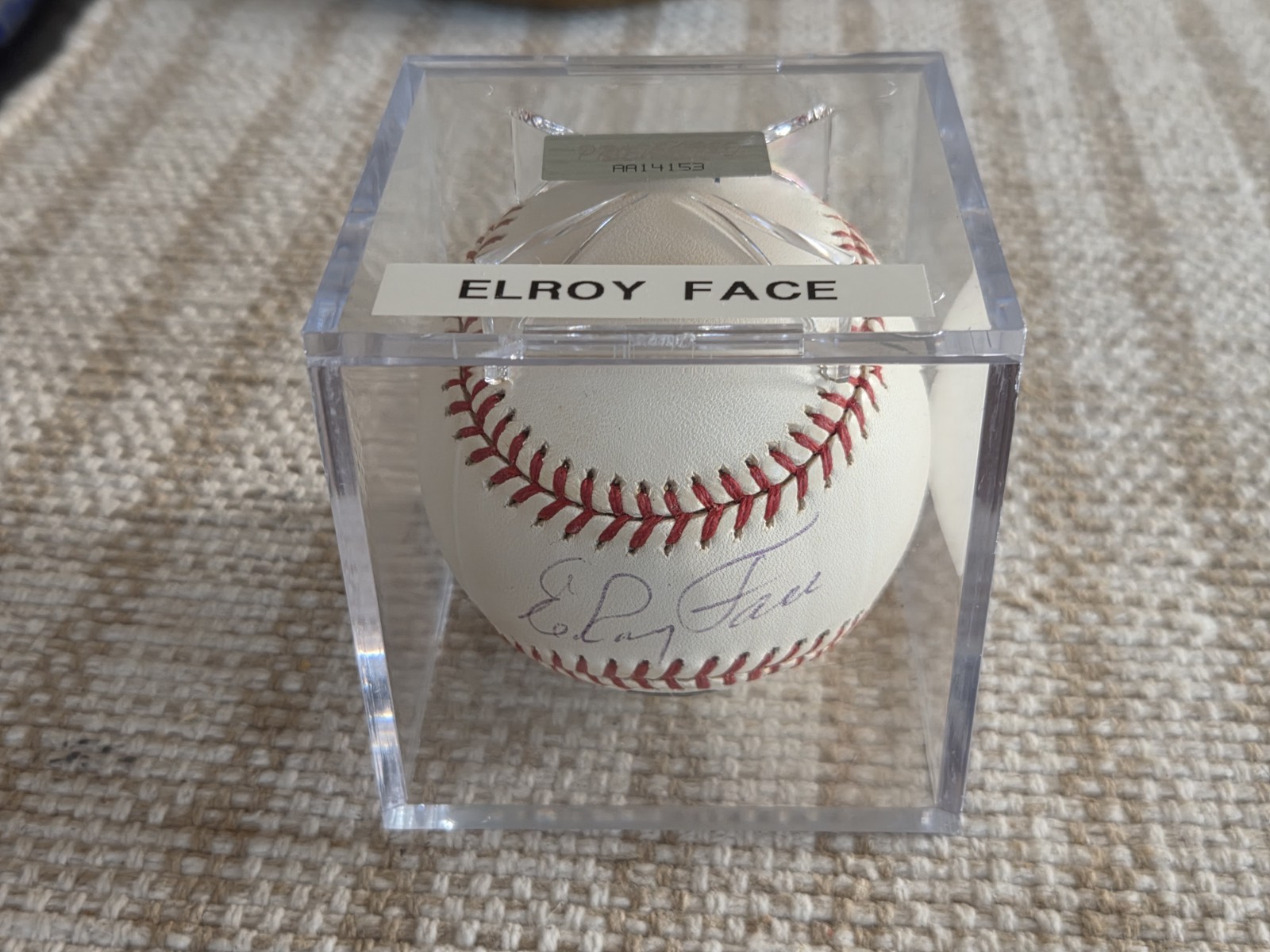 ElRoy Face Signed OML Baseball TOPPS ARCHIVES RESERVE 2001 CERT