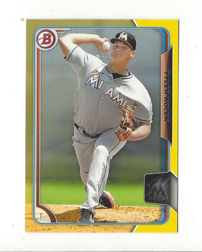 2015 Bowman Prosects Baseball Yellow Parallel Singles – You Choose