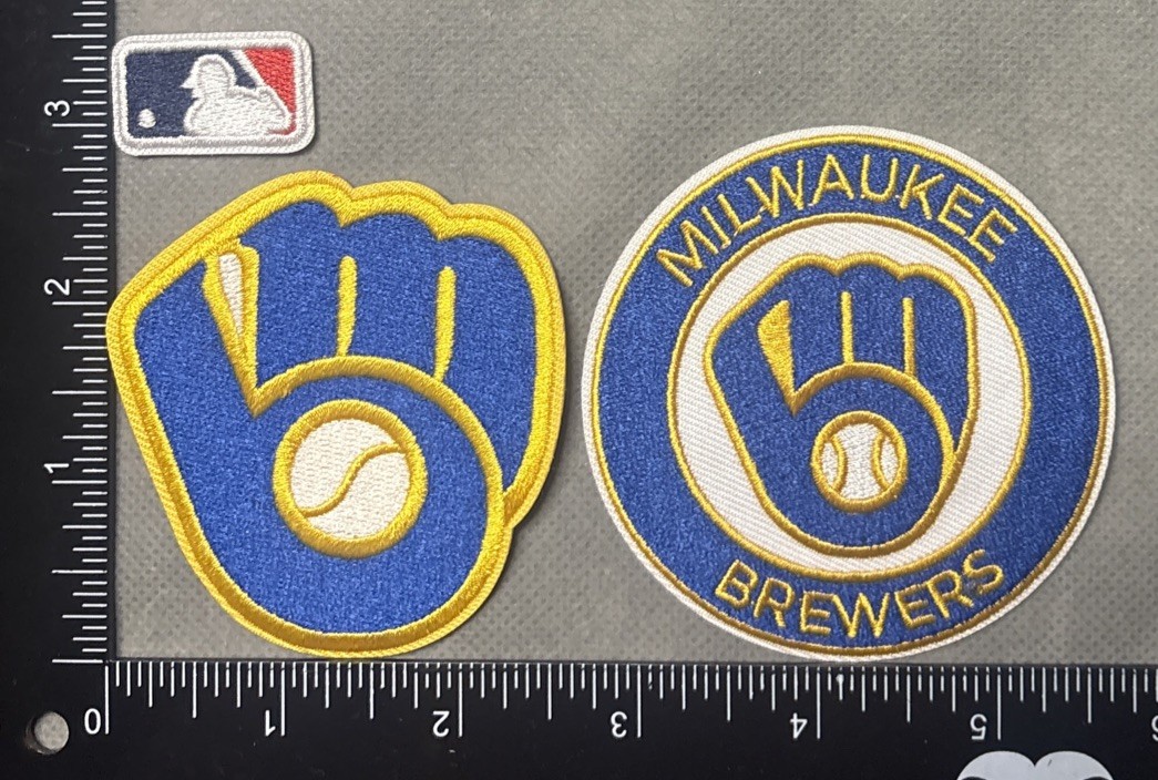 MILWAUKEE BREWERS LOT SET OF 3 MLB BASEBALL IRON ON PATCHES
