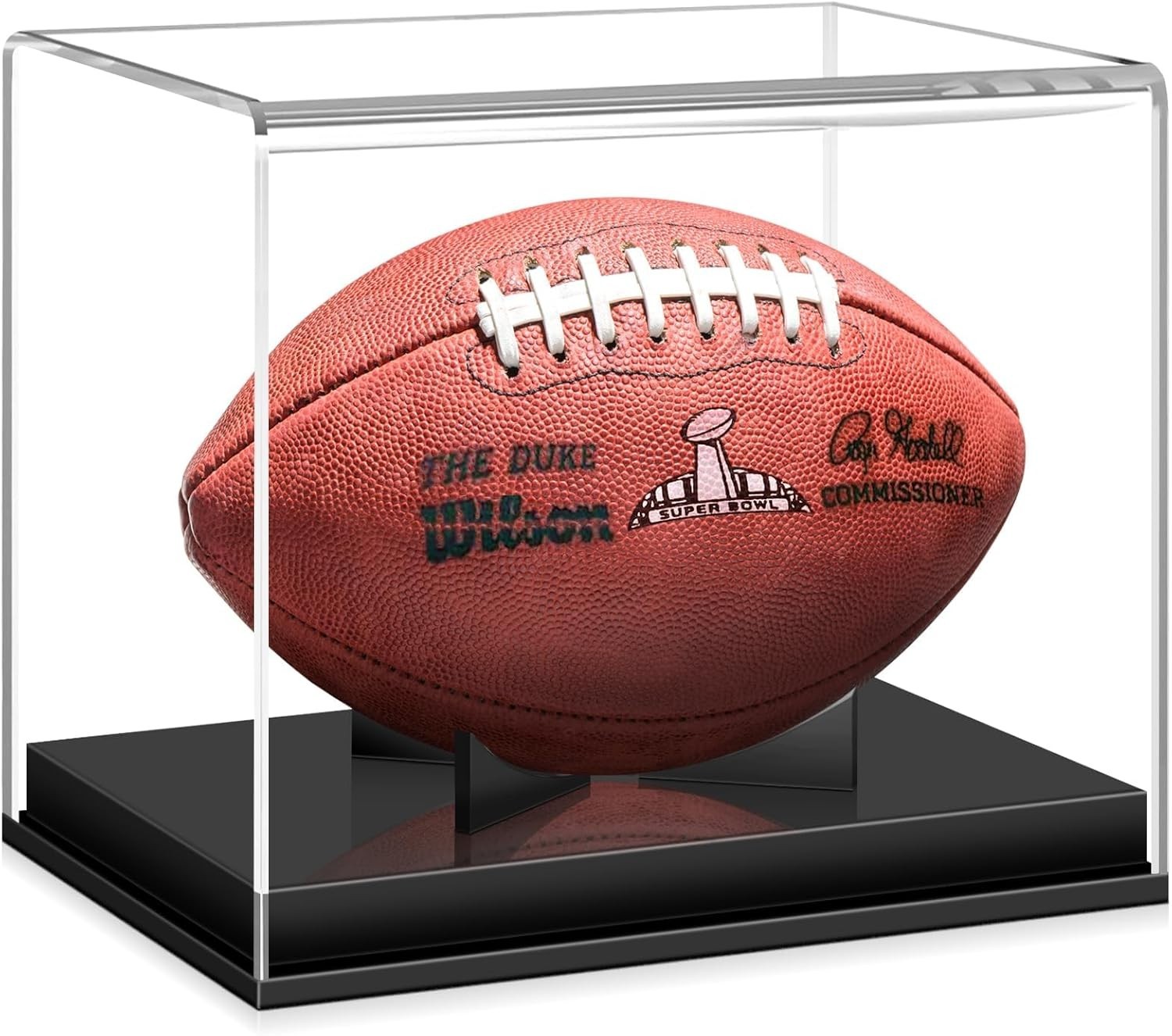 Clear Cube Football Holder – Durable Construction