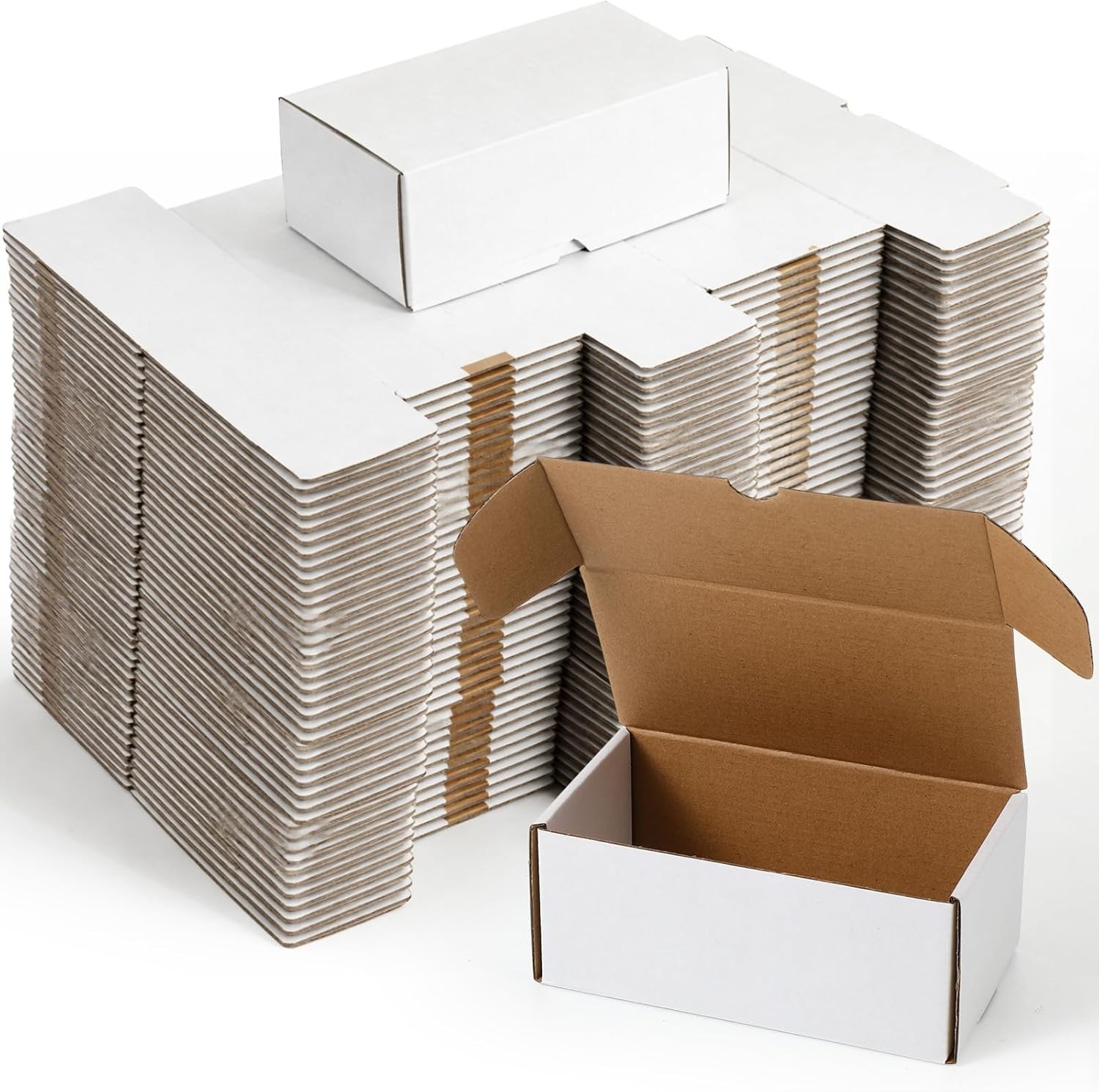 100 Pack 400-Count Trading Card Storage Boxes White Cardboard Holders