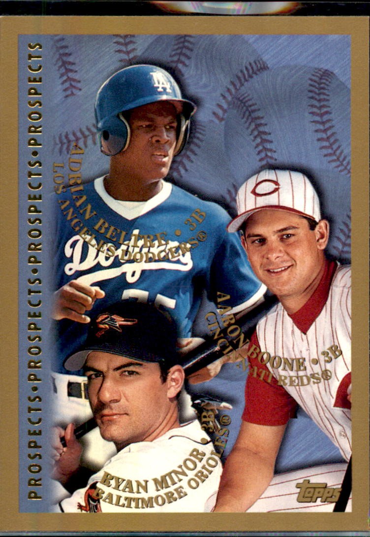 1998 Topps #254 Aaron Boone / Adrian Beltre / Ryan Minor PROS, RC