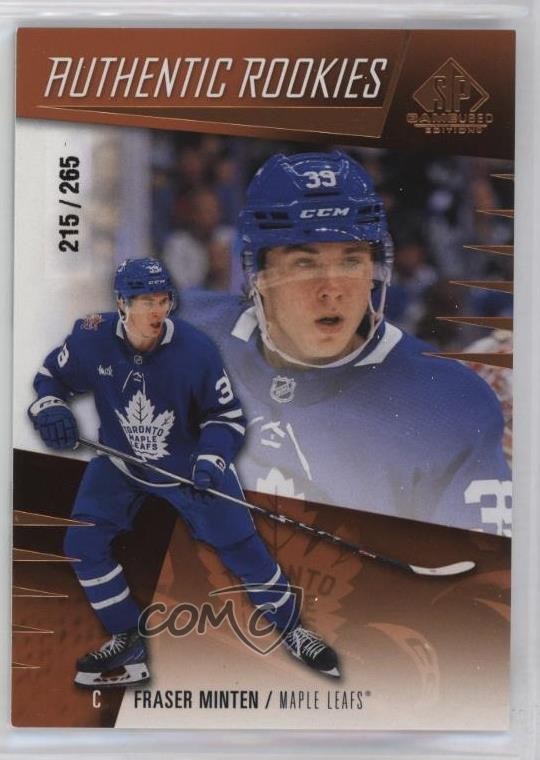 2023 SP Game Used Authentic Rookies Bronze 215/265 Fraser Minten Rookie RC 14sr