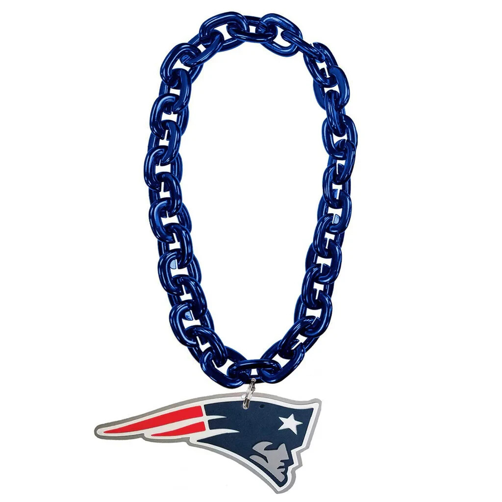 New England Patriots NFL Fan Chain Necklace Foam Made in USA 3 Colors!