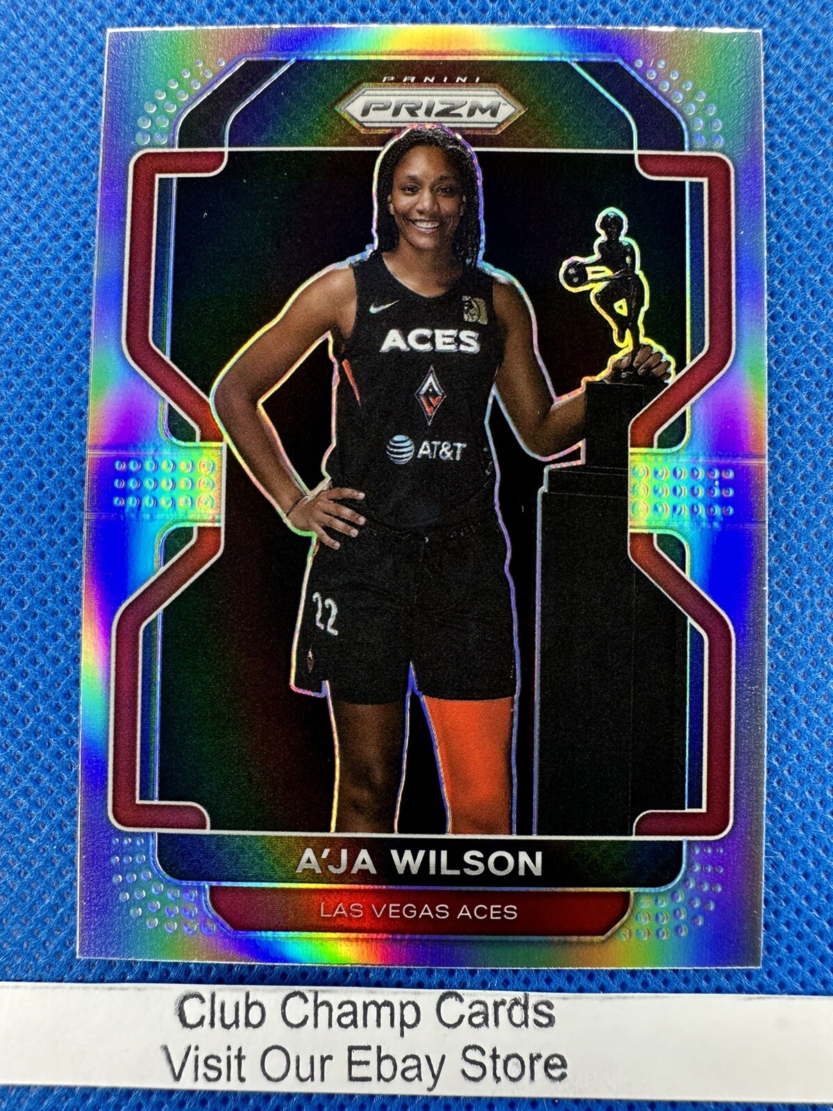 2022 #128 A’Ja Wilson WNBA Panini Prizm Basketball Silver Prizm Aces