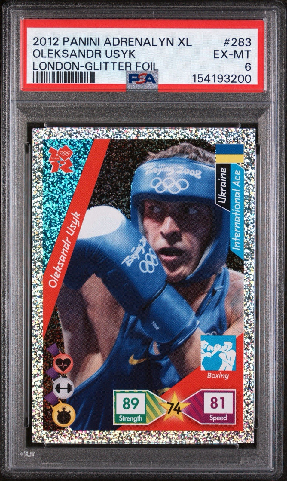 2012 PANINI ADRENALYN Xl OLEKSANDR USYK LONDON- GLITTER FOIL #283