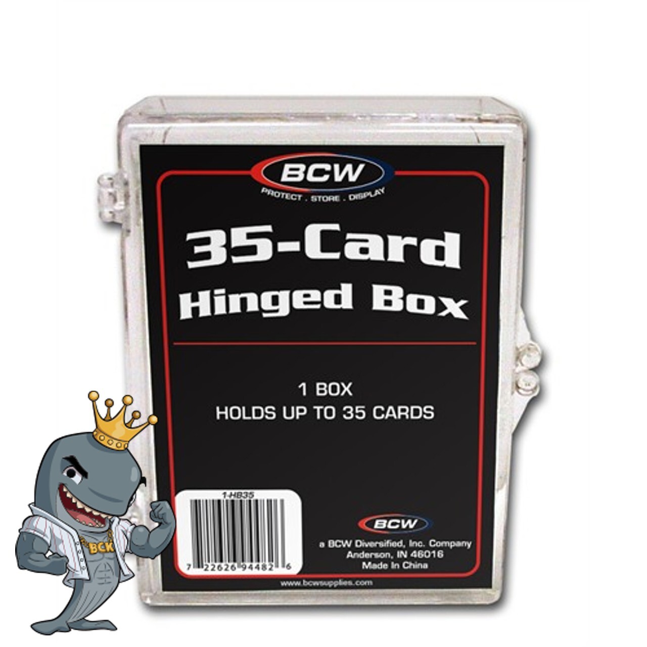 (6 Pack) BCW 35-Card Hinged Plastic Box Holders For Trading Cards/TCG FREE SHIP