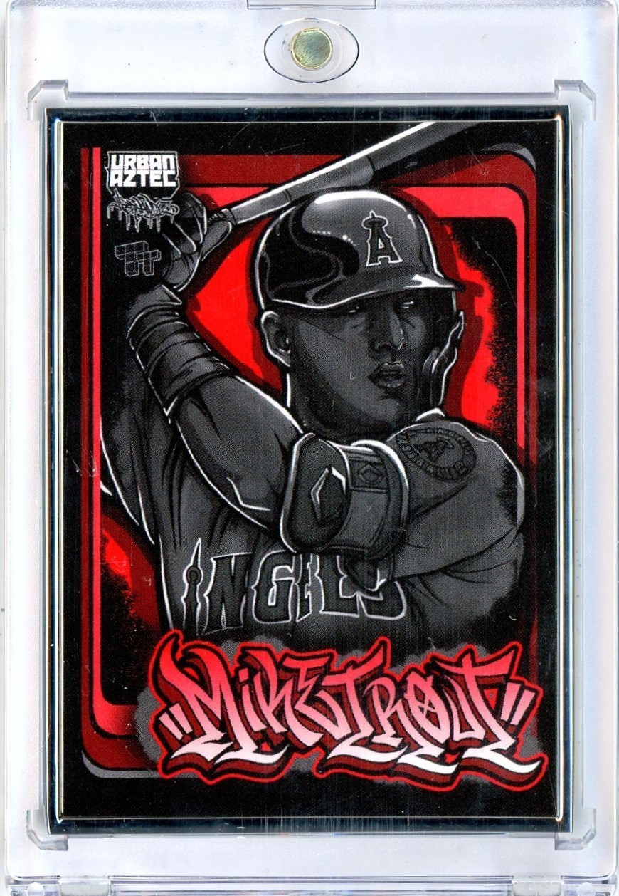 2021 Project 70 Mike Trout /57 Framed Border Urban Aztec Toy Tokyo Angels #795
