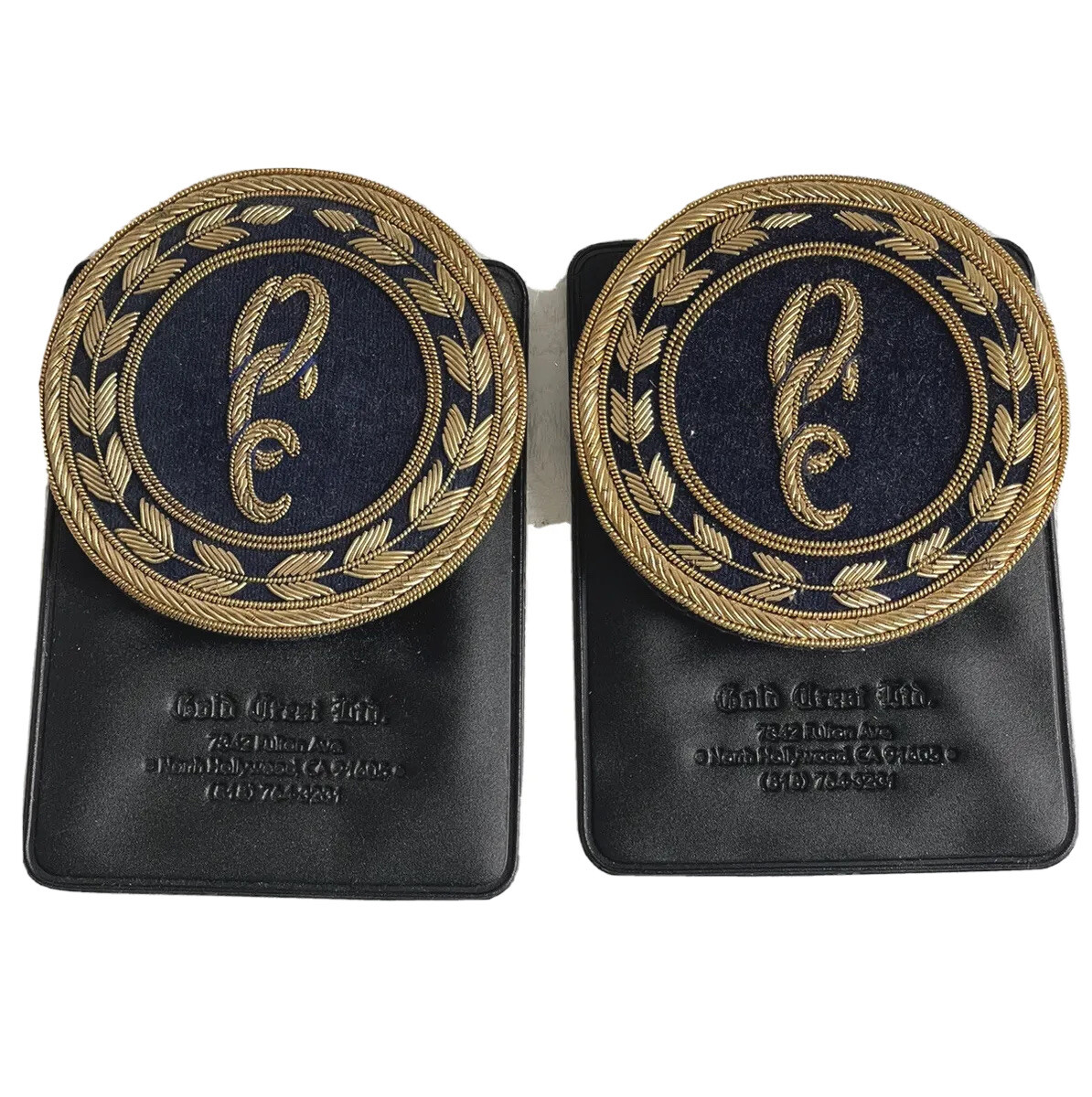Vintage OGC Golf Club Pebble Beach Badge Logo Tag Old Store Stock Gold Crest
