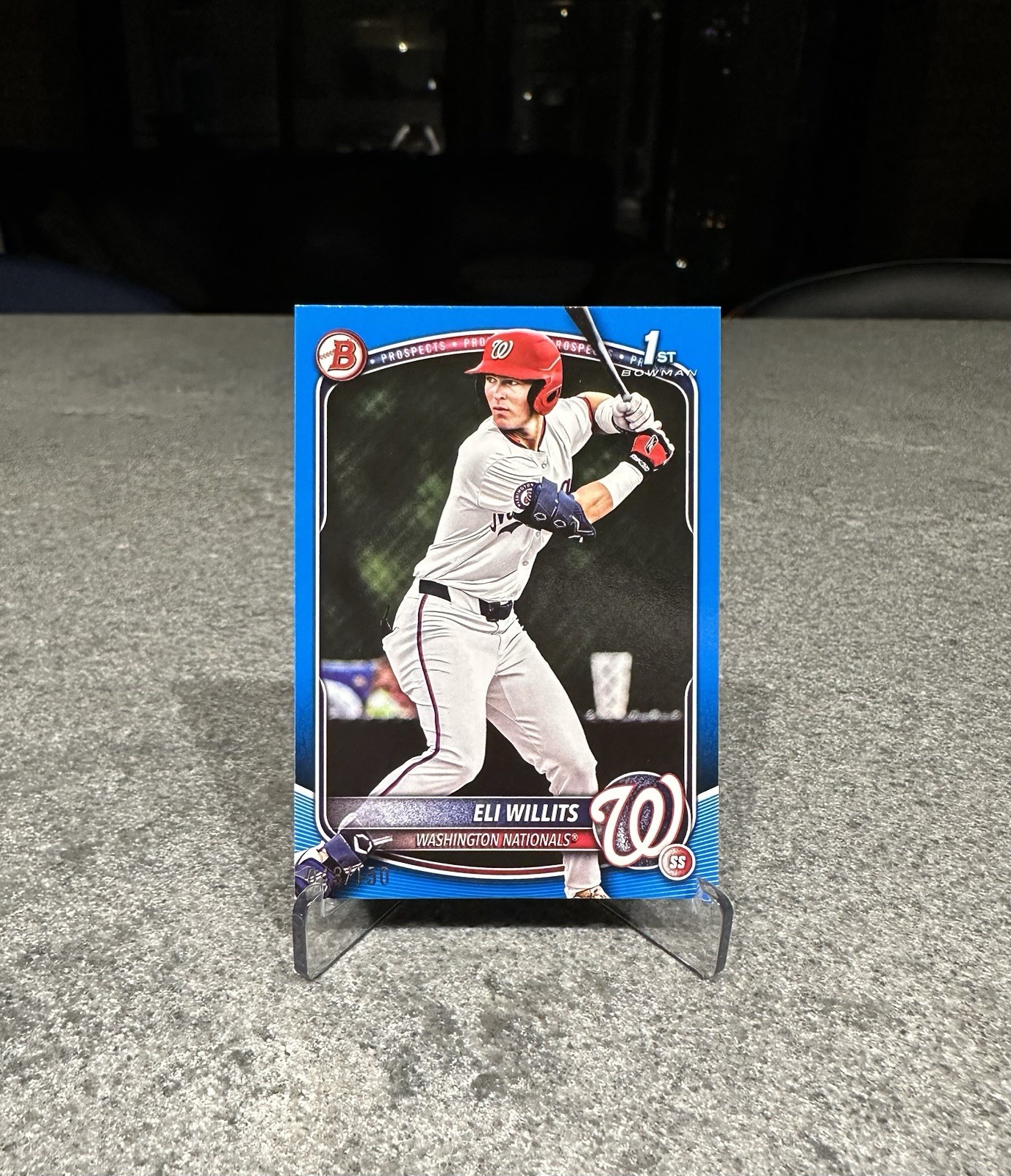 2025 Bowman Draft – Eli Willits #BD-1 1st Bowman Blue Paper Parallel /150
