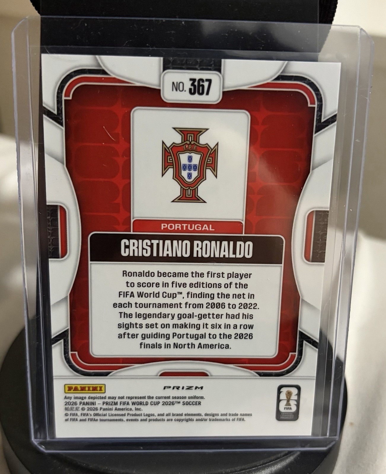 2026 Panini Prizm FIFA World Cup Cristiano Ronaldo #367 Portugal Wave Prizm