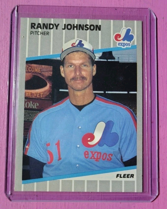 1989 Fleer – Randy Johnson #381 Completely Blacked Out Billboard (RC)
