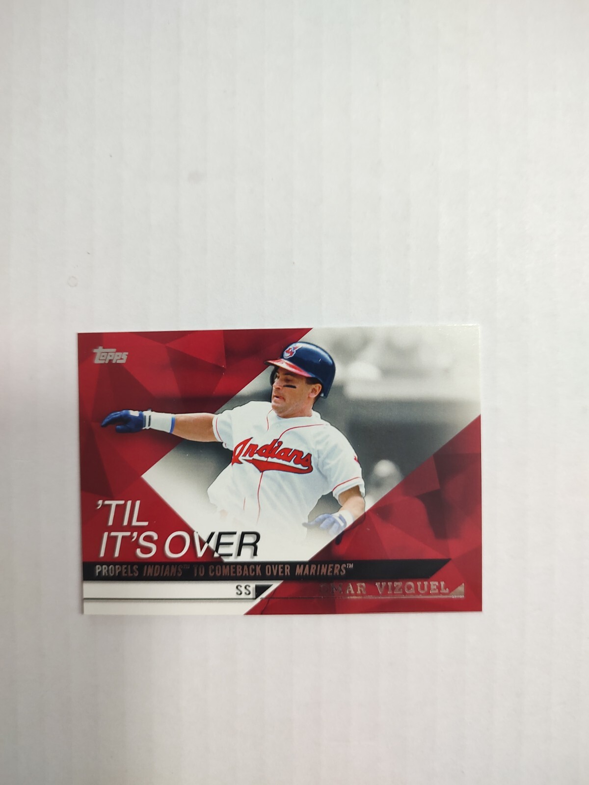 Omar Vizquel 2015 Topps #TIO-5 ‘Til It’s Over Cleveland Indians (PWE)(02)