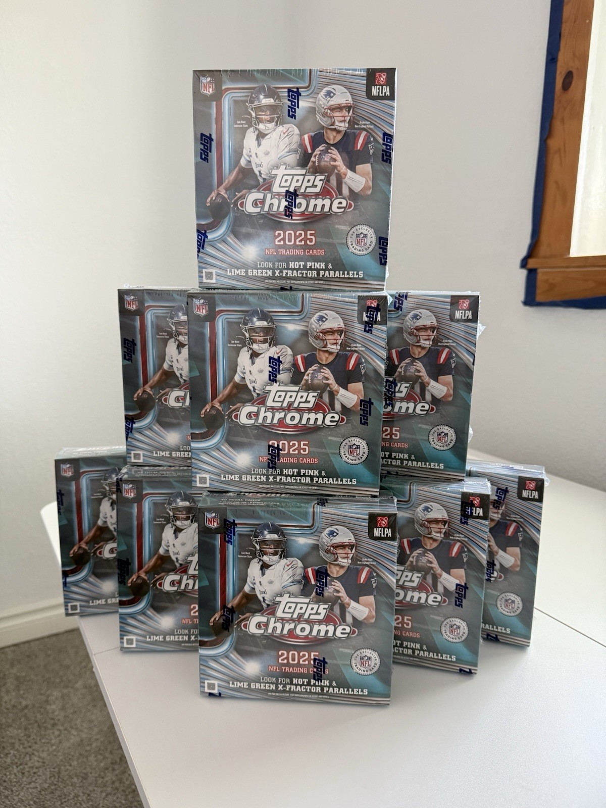 2025 Topps Chrome Football Mega Box Factory Sealed