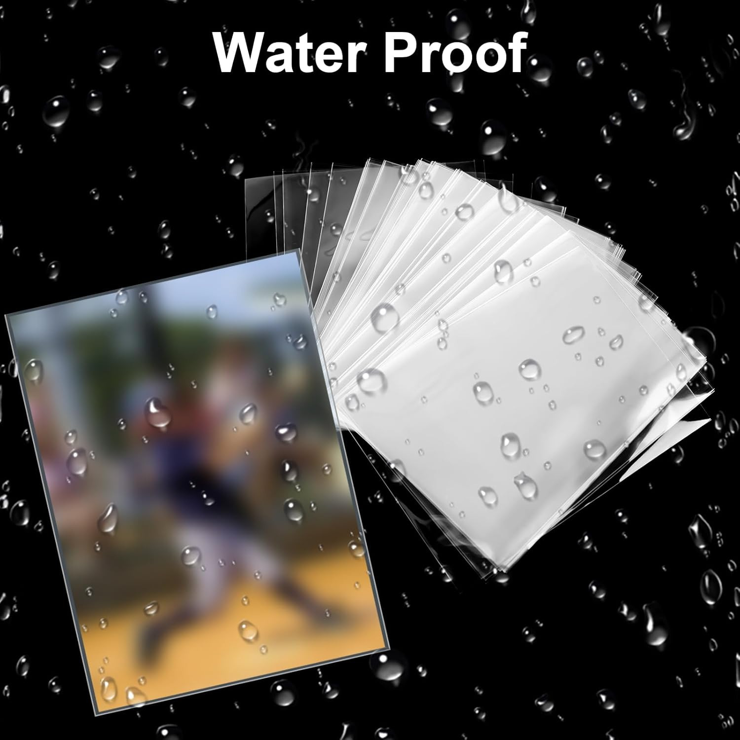 1000 Counts Premium Standard Baseball Trading Card Sleeves, Plastic Clear Protec
