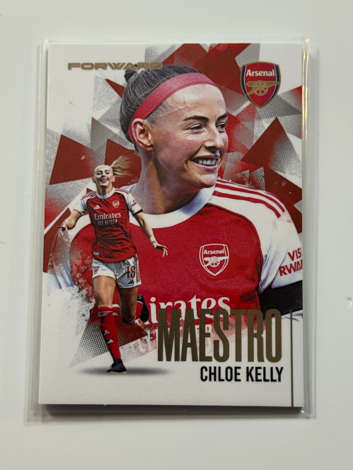 2025-26 Futera Club FX Arsenal Maestro Gold #38 Chloe Kelly 12/19