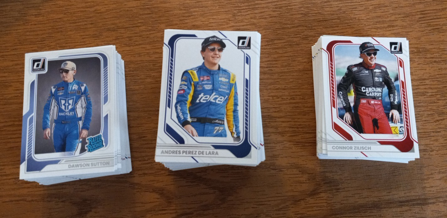 2026 Panini Donruss Racing NASCAR Base & RC Singles #1 to #100 – Create Own Lot