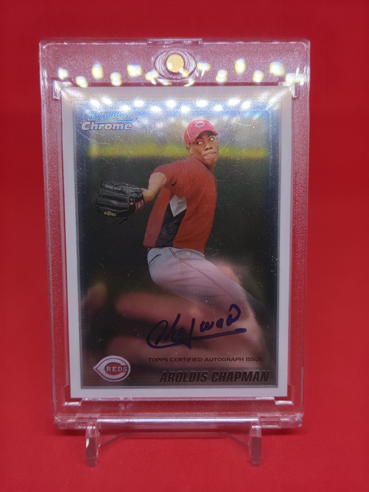 2010 Bowman Chrome Aroldis Chapman Rookie Autograph BCP-199 🔥THROWER!