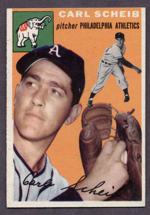 1954 Topps Set-Break #118 Carl Scheib NR-MINT *JAYSACE*