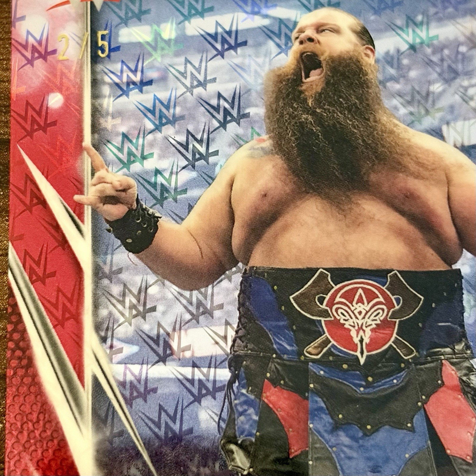 2026 Topps Chrome WWE Ivar Logofractor Red Refractor 2/5 WAR RAIDERS