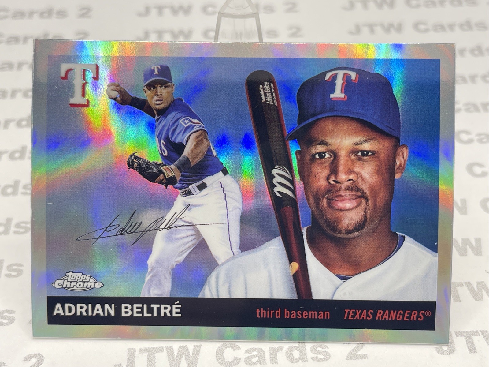 2025 Topps Chrome Platinum Refractor Adrian Beltre #489 Texas Rangers