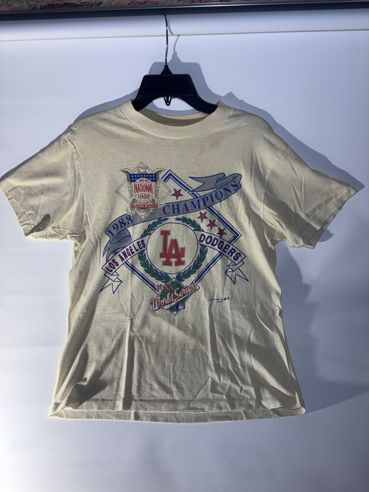 VTG 1988 LA Dodgers World Series Champions T-Shirt Large Tee Jays Single Stitch