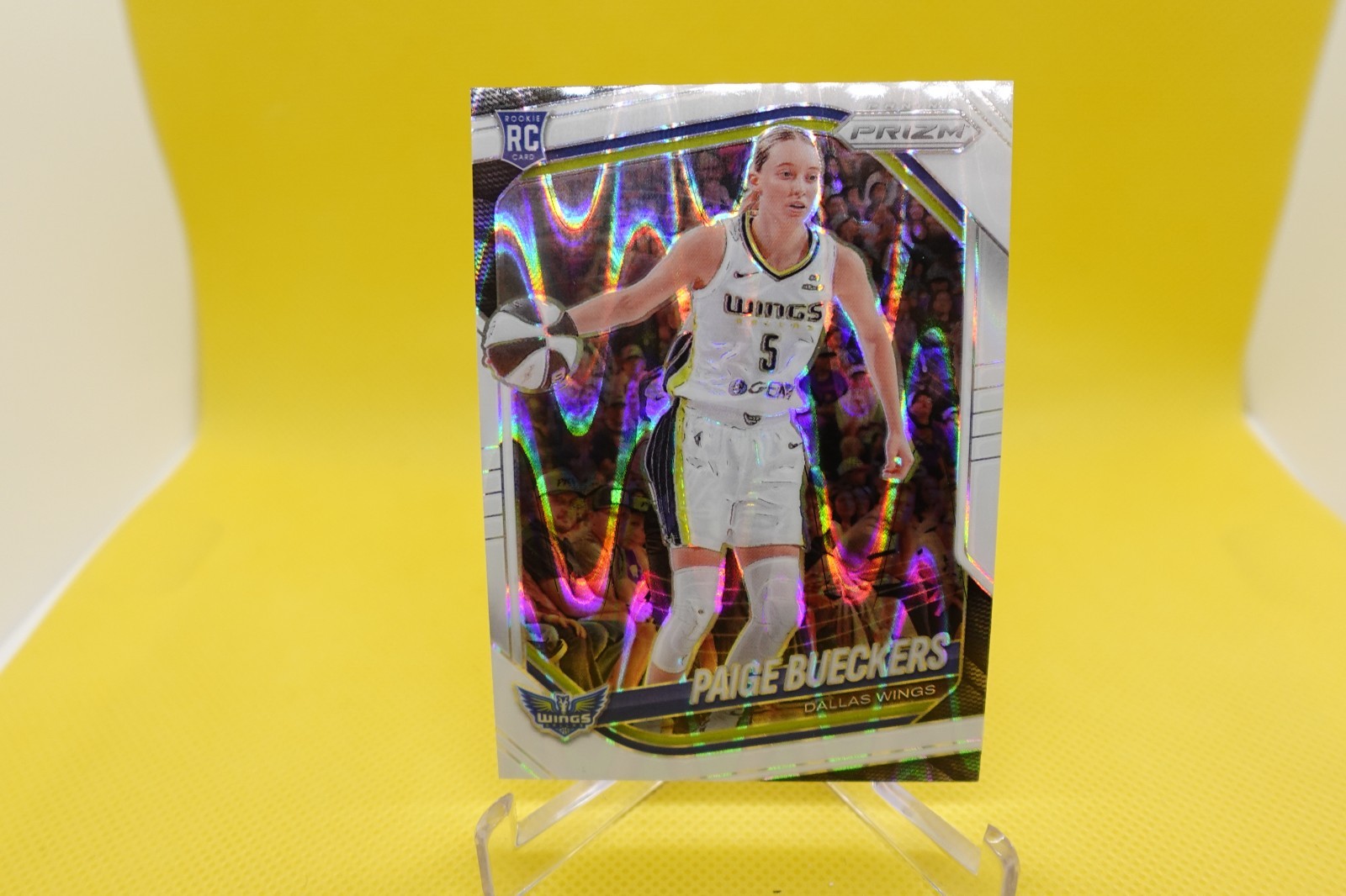 2025 Panini Prizm WNBA Paige Bueckers #5 RC White Seismic Prizm Dallas Wings