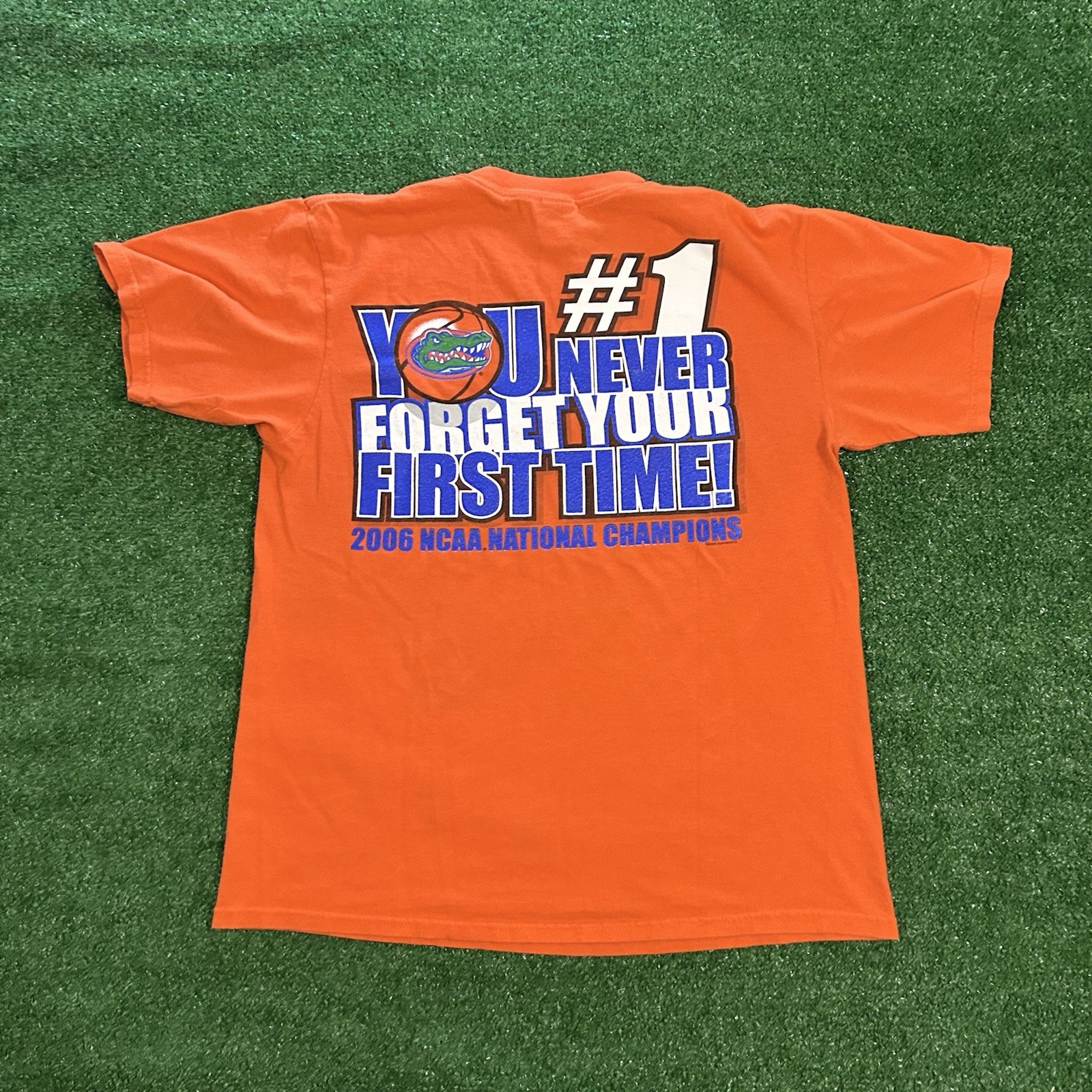 Florida Gators 2006 NCAA National Champions Orange Tee Size L