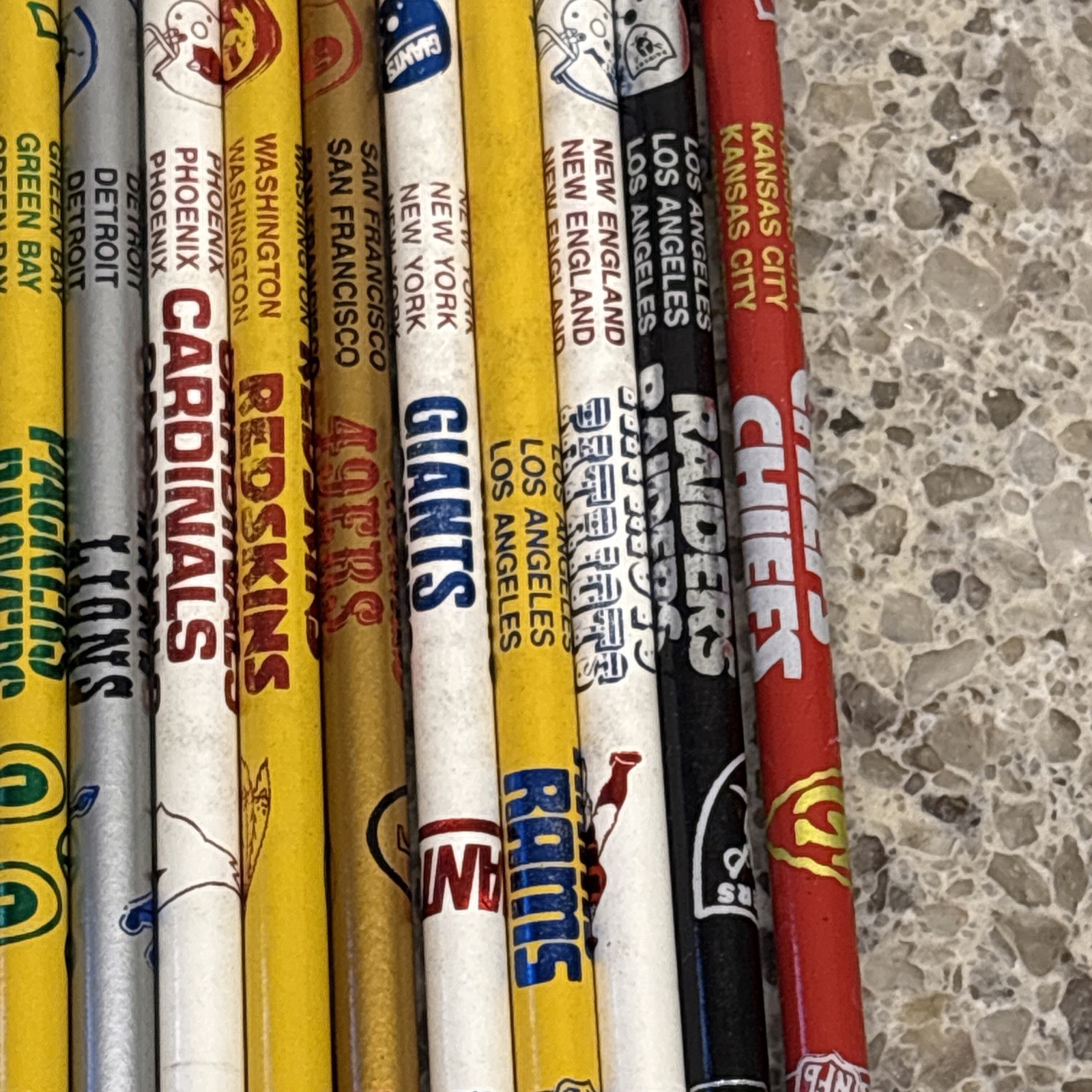 1980s NFL Team Logo Pencils – Complete Set – 28 Unused Pencils – New Old Stock