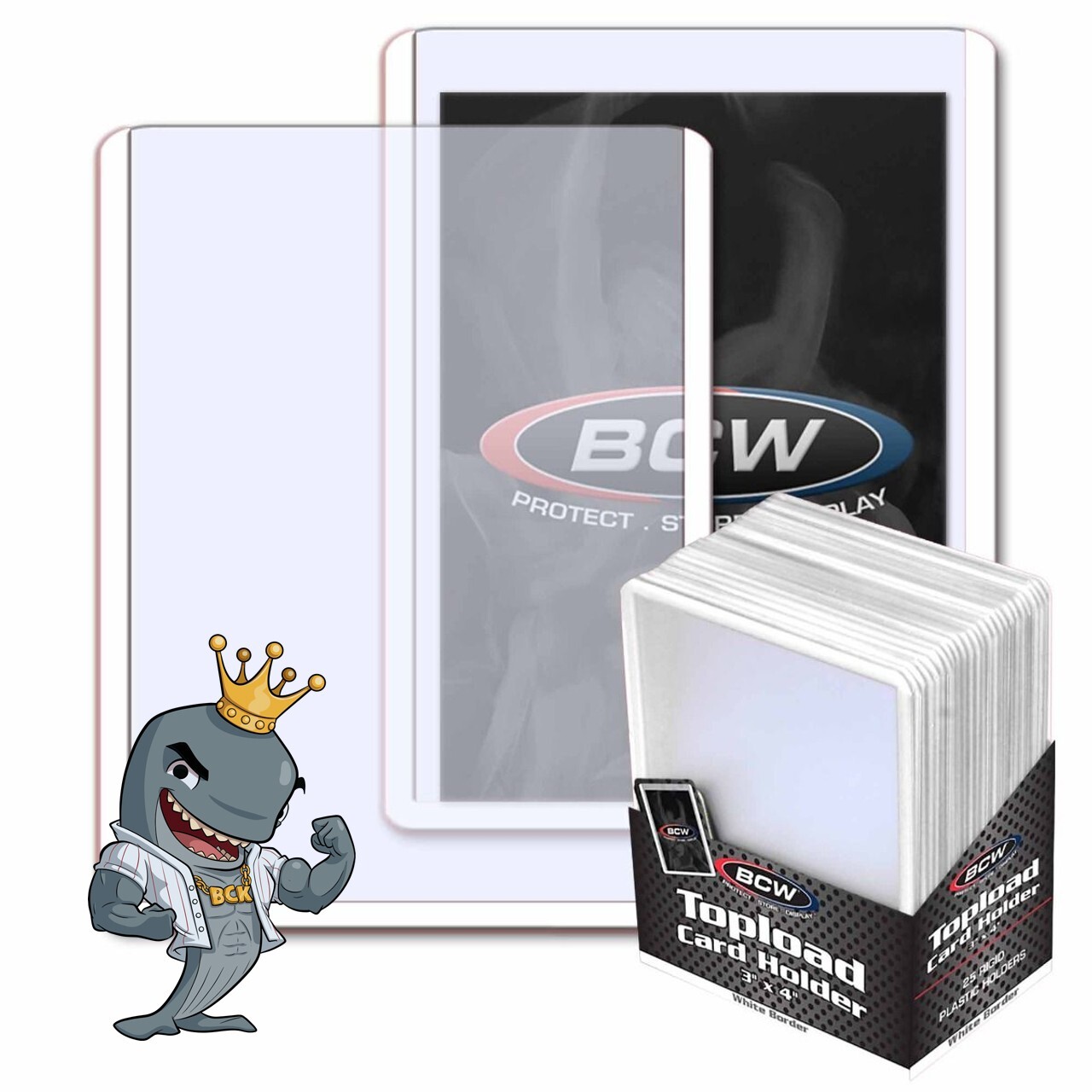BCW Topload Card Holder – White Border 25ct Pack FREE SHIP