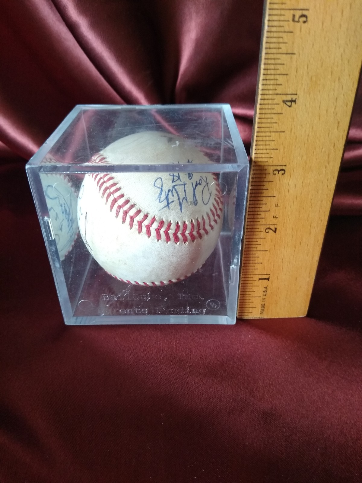 Early 2000s Kane County Cougars Autographed Game Used Baseball Unknown Players