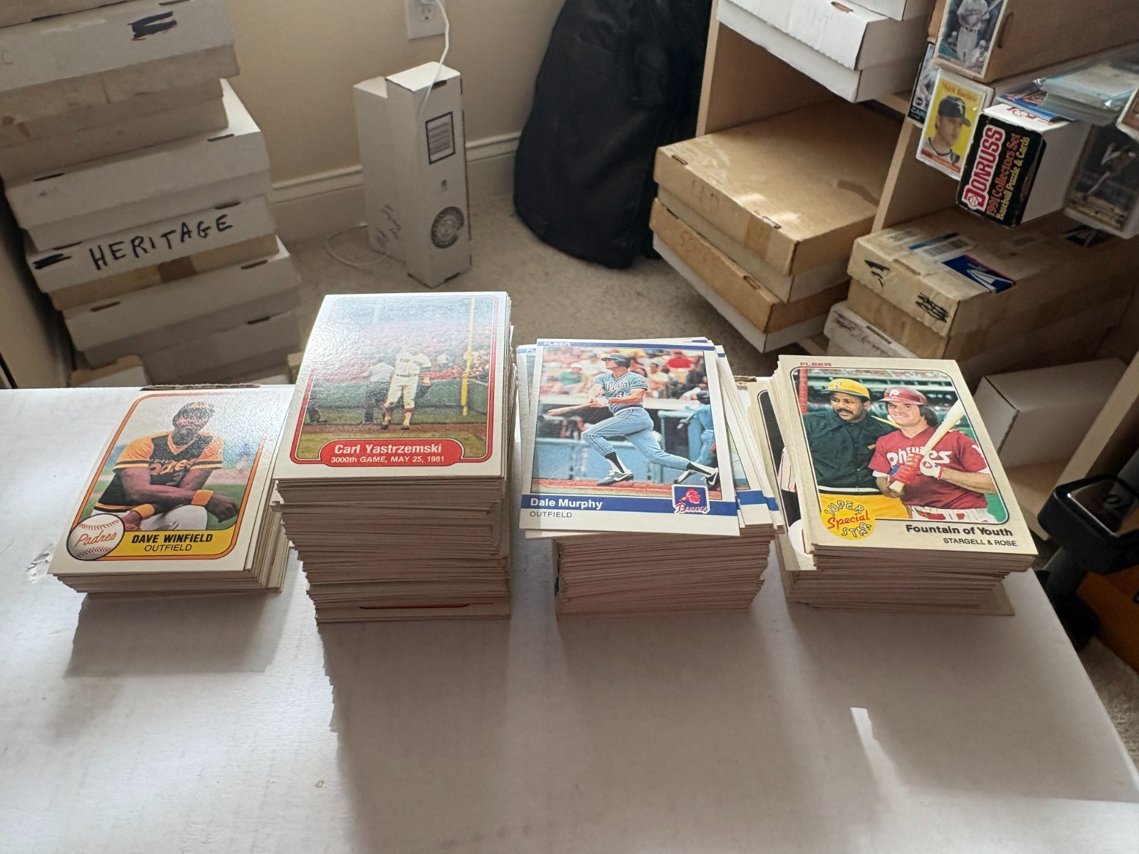 1981-1984 Fleer Lot. 375+ cards, almost 50 HOFers. No creases, or duplicates!