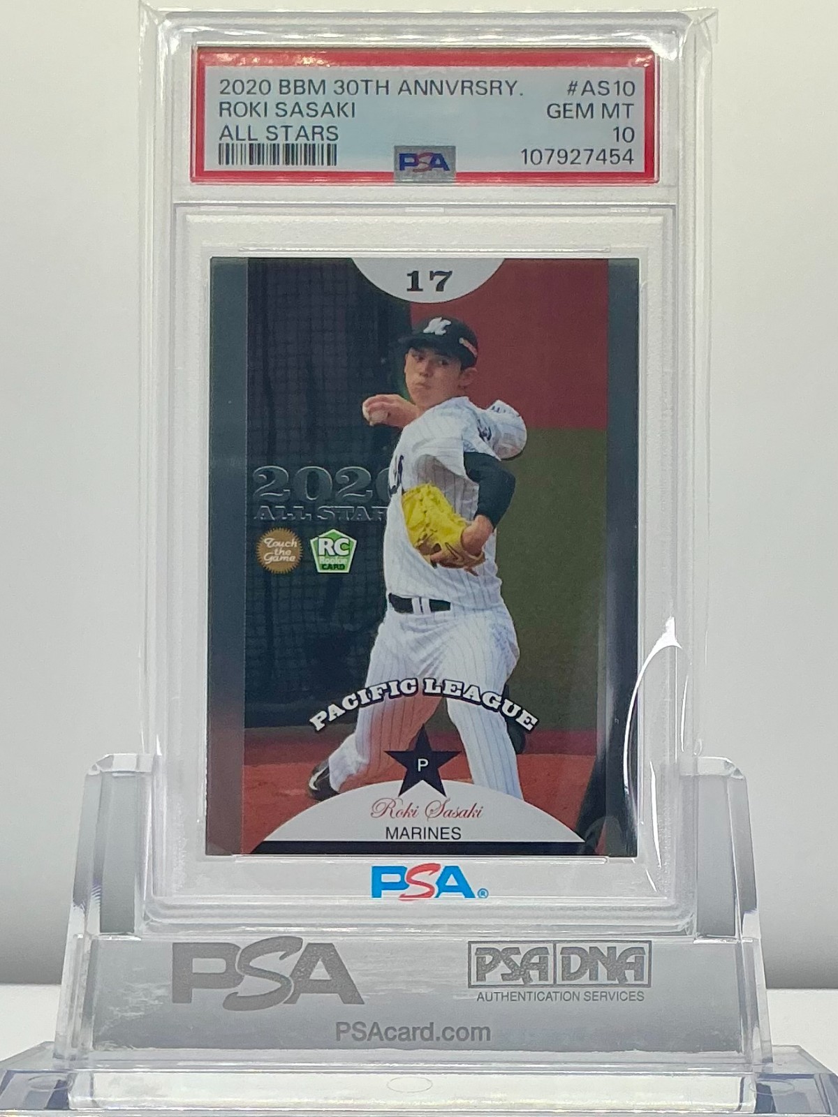 ROKI SASAKI 2020BBM 30TH ANNIVERSARY ALL STARS #AS10 PSA10!ROOKIE CARD!LOWPOP!